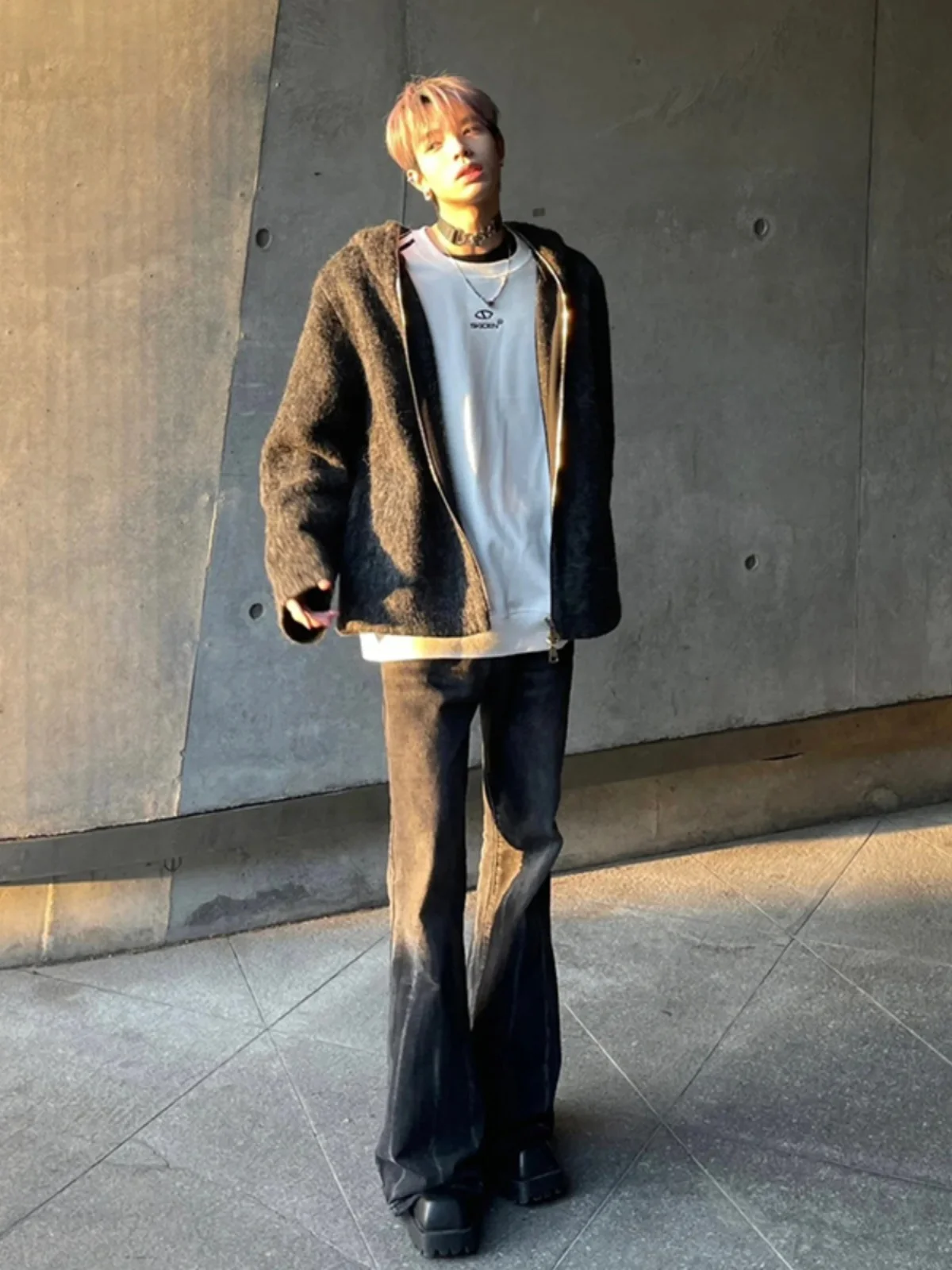 

American Retro Vibe Men's Jeans Spring Autumn CleanFit Handsome Straight Leg High Rise Denim Pants Trendy Brand Youthful Wear