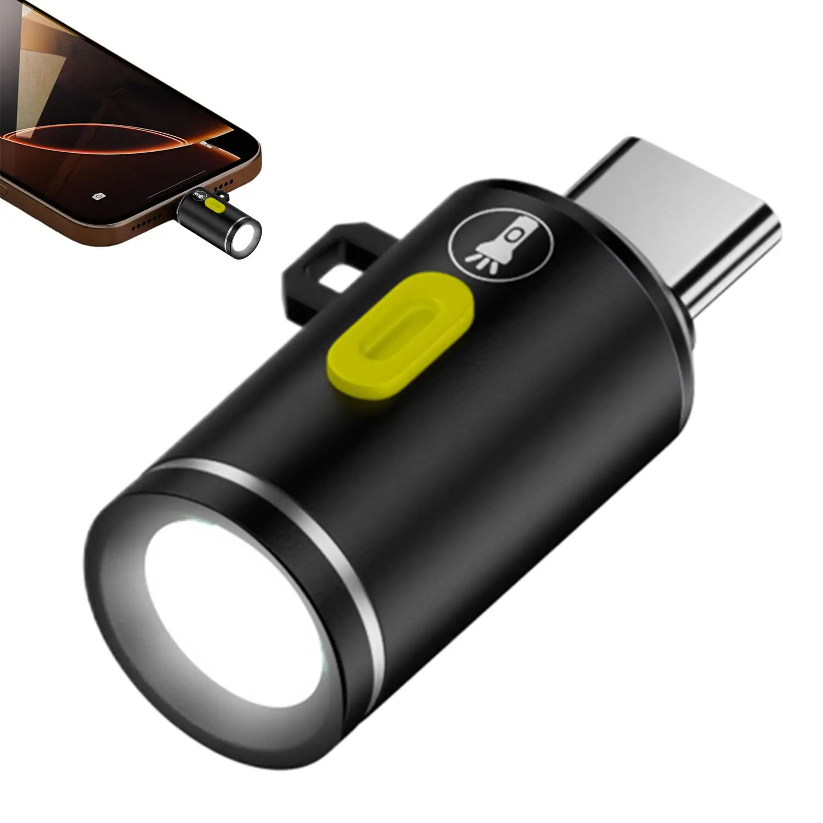 Type-C LED Camping Flashlight Portable Pocket Flashlight Outdoor Lighting Device Super Bright Waterproof Torch Climbing Camping