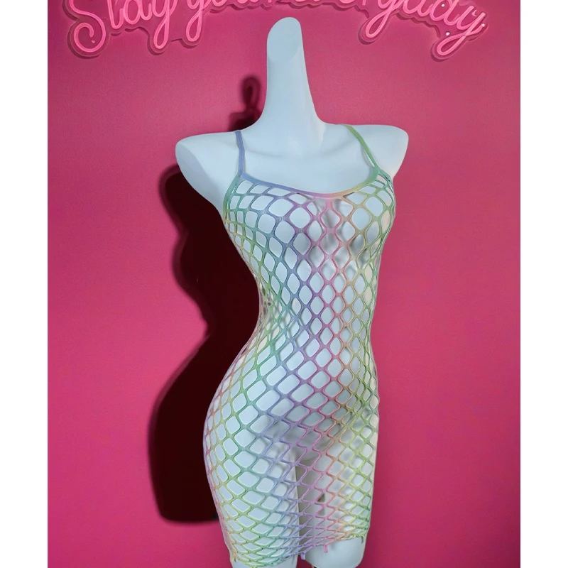 1PC Donne Sexy Lingerie Sexy A Rete Cover Up Per San Valentino Senza Bikini Hollow ut Vestito Aderente CT017