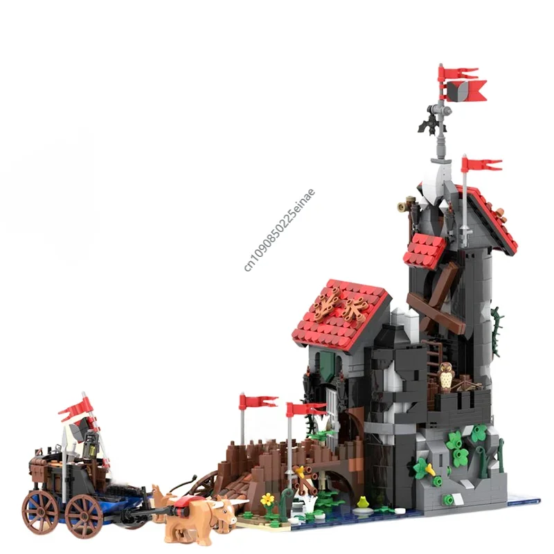 

1725PCS MOC Medieval Castle Building Block Model Wolfpack The Rogue Tower Technical Brick DIY Assembly Toy For Kids Holiday Gift