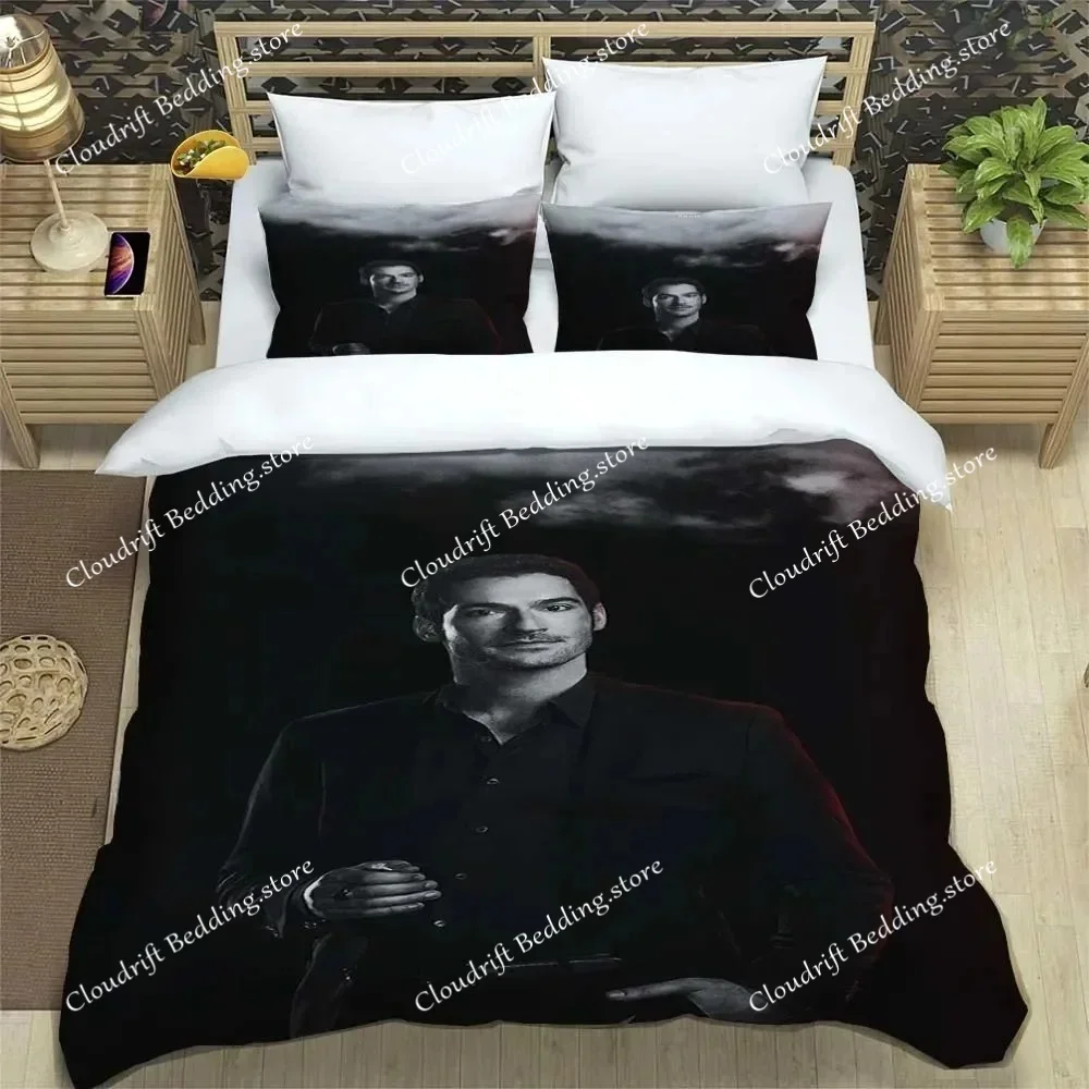 

Cartoon TV Lucifer Bedding Set Exquisite Bed Supplies Set Adult Duvet Cover Comforter Bedding Set Birthday Gift026