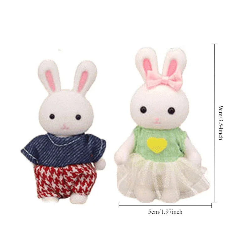 Miniature Dollhouse Furniture Little Rabbit Dresser Lovely Scene Play Toys Simulation Modeling Children\'s Birthday Gift