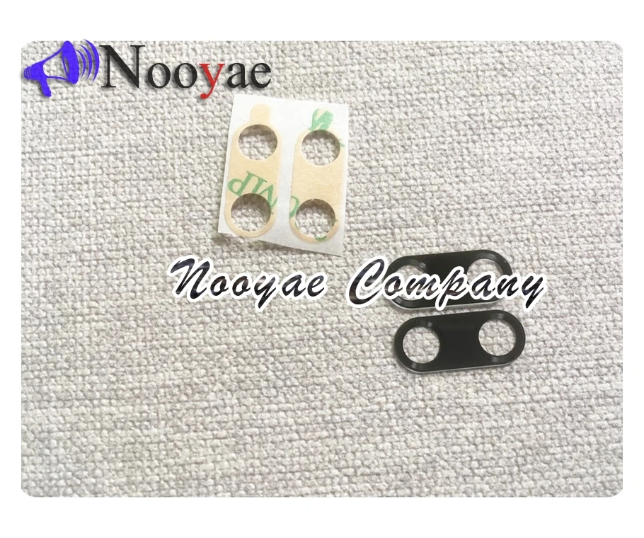 Obiettivo in vetro per fotocamera posteriore grande con retro nero per Huawei P Smart Plus 2019 P20 pro P30 lite obiettivo per fotocamera con adesivo + traccia