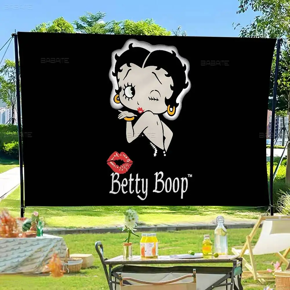 Classic Character Anime B-et-tys B-oops Small Size Cheerleading Banner Hand Pulled Flag Outdoor Atmosphere Flags