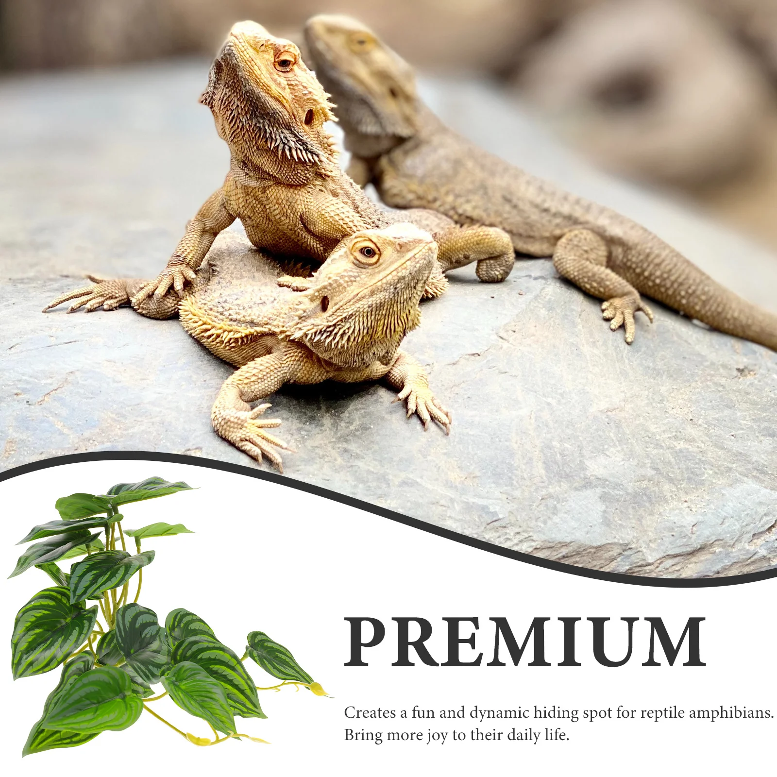 

Resin Reptile Terrarium Plant Artificial Simulation Plant Decoration Lifelike Ornament for Fish Tank Landscape