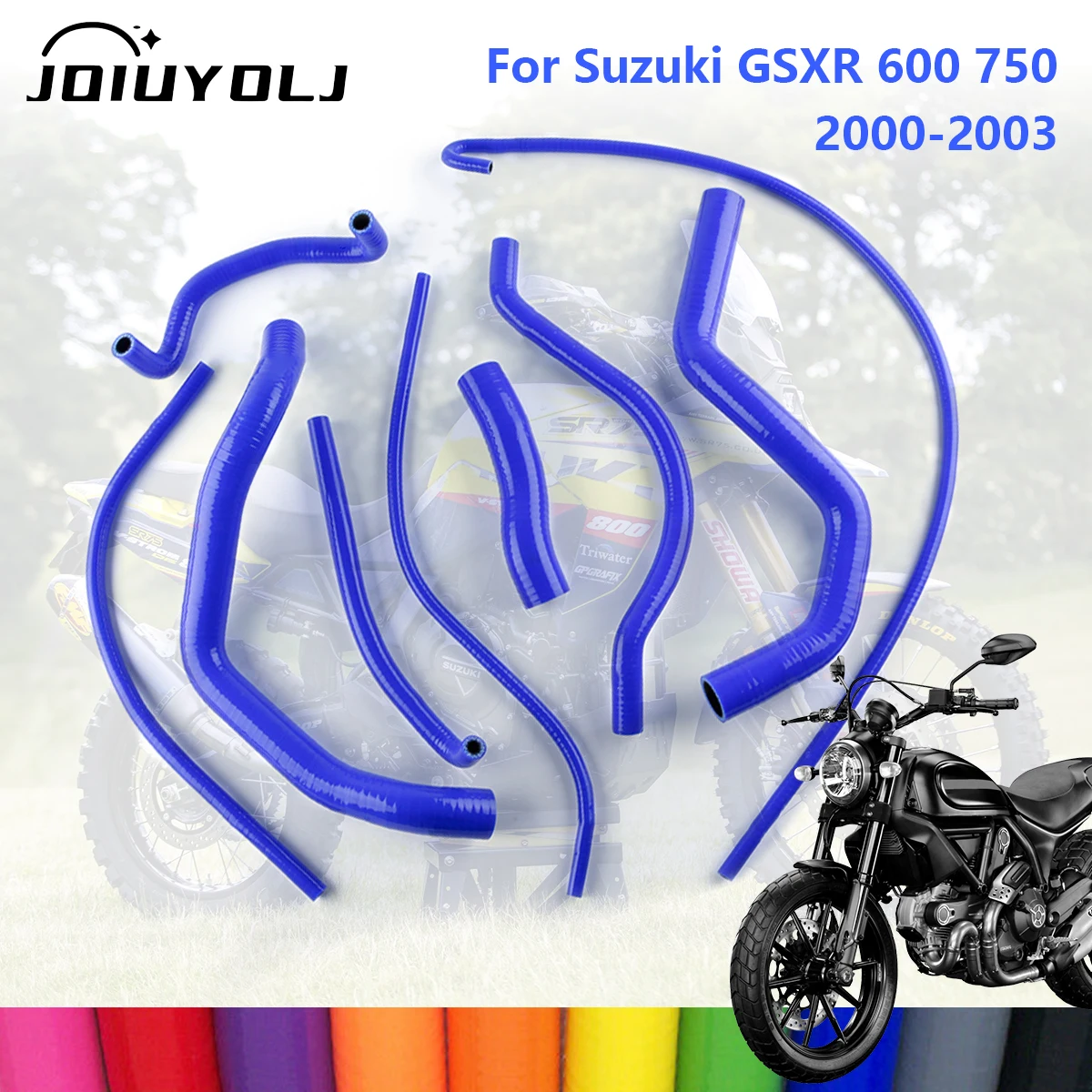 ل 2000 2001 2002 2003 سوزوكي GSXR600 GSXR750 GSXR 600 750 K1 K2 K3 عالية الأداء سيليكون المبرد خراطيم