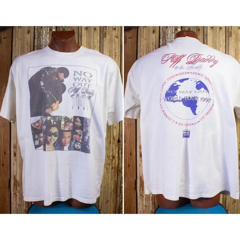 Vintage Puff Daddy No Way Out Tour Rap Tee 1997 White