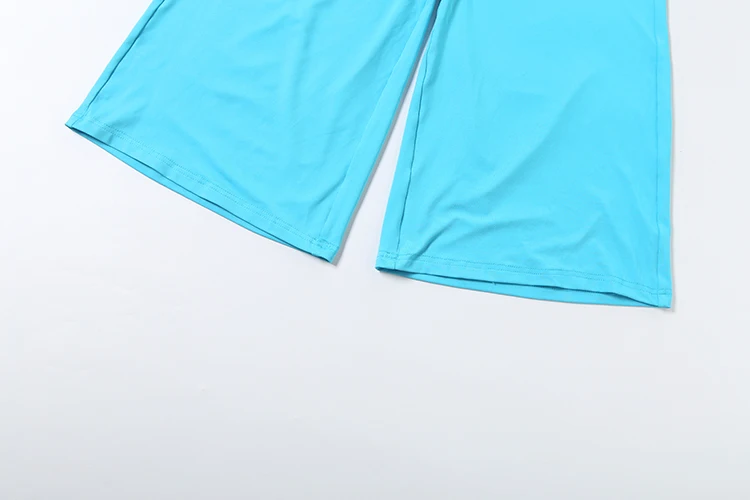Weird Puss Freizeit- und Komfort-2-Teiler-Set für Damen, Herbst-Trend, O-Ausschnitt, langärmeliges Crop-Top + Shorts mit elastischem Bund, schlichter Alltagsanzug – Detail 11