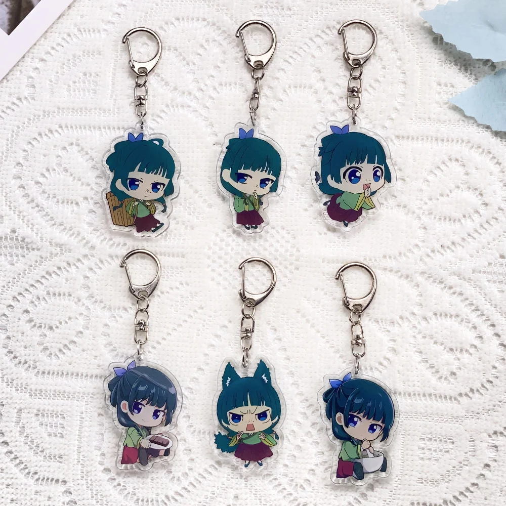 1/6 PCS Personagens de Anime The Apothecary Diaries Acessórios de chaveiro acrílico Chaveiros Amigos Presentes Bolsa Encantos Mochila Pingente