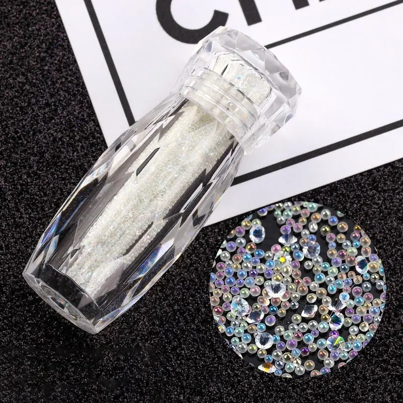 Diamonds Micro Caviar Beads Micro Pixie Nail Stone Beads Nail Crystal Rhinestone Mini 3D Nail Art Rhinestones Beads 5gram