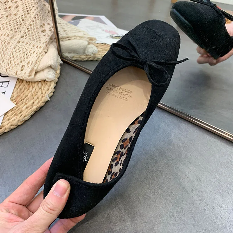 Modische flache Damenschuhe, Ballerinas, neue Frühlings- und Herbstkollektion, weiche Slip-On-Schuhe für Damen, Schmetterlingsknoten, flache Damenschuhe. – Detail 20