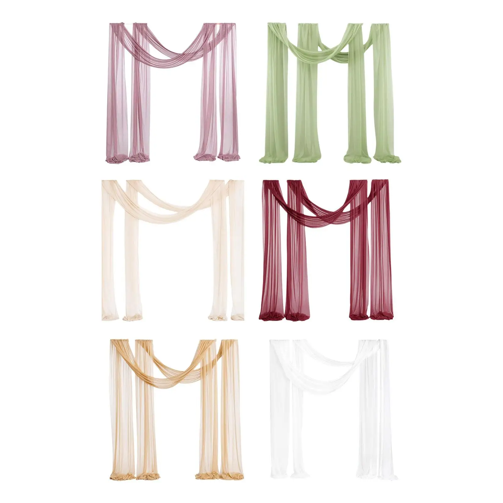 Wedding Arch Draping Table Runner Table Cover Creative Desktop Elegant Arbor Drapery Wedding Backdrop for Birthday Home Event