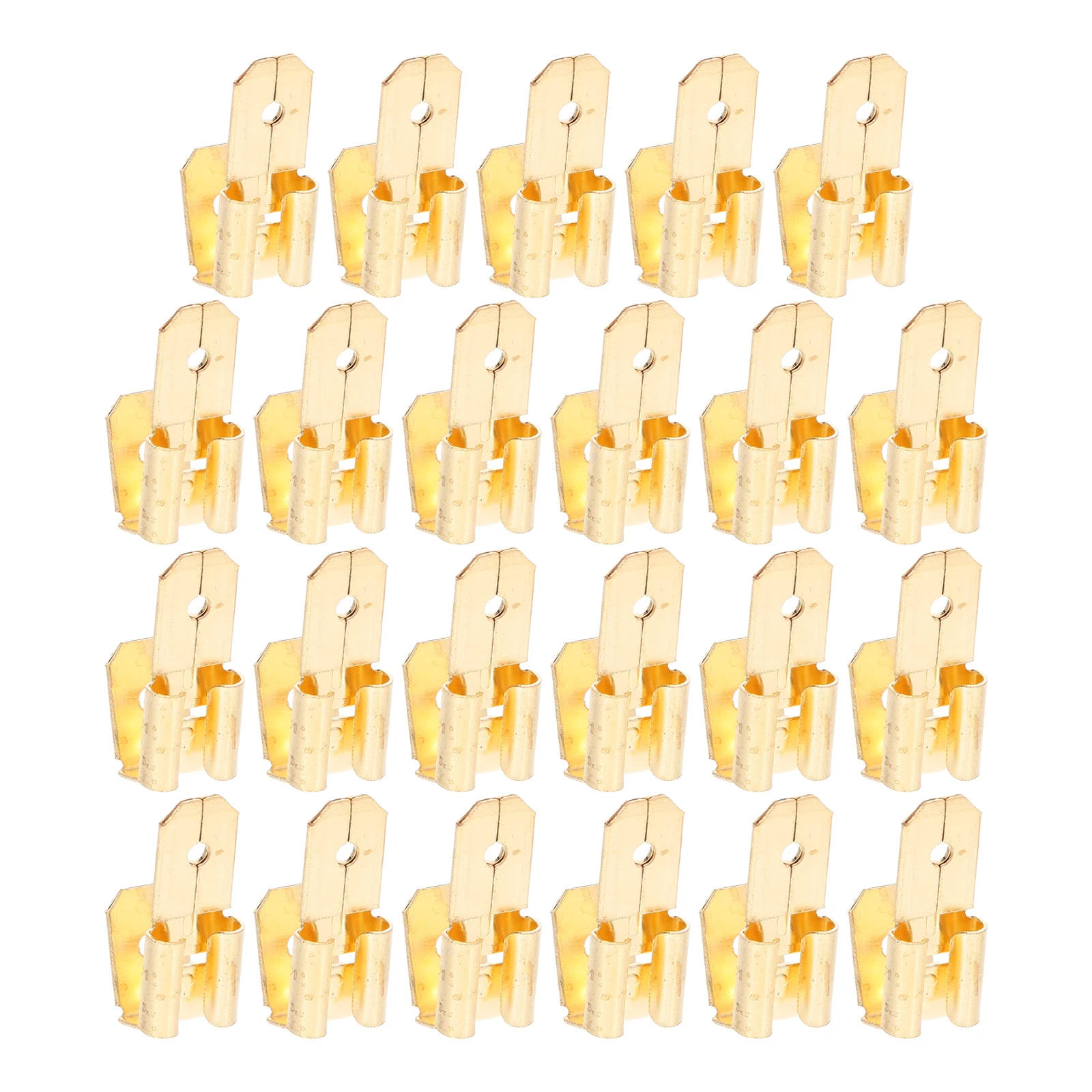 

25pcs Electrical Terminals Wire Kit Spade Copper Cable Connectors Automotive Wiring Adapters BiDirectional Disconnection