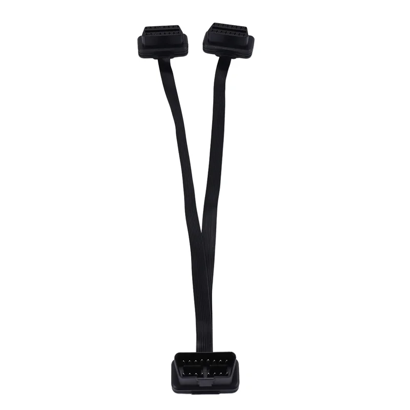 

ABHX-OBDII удлинитель двойной разъем Y-разветвитель OBD OBD2 16PIN между мужчинами и женщинами, плоский + тонкий для ELM327