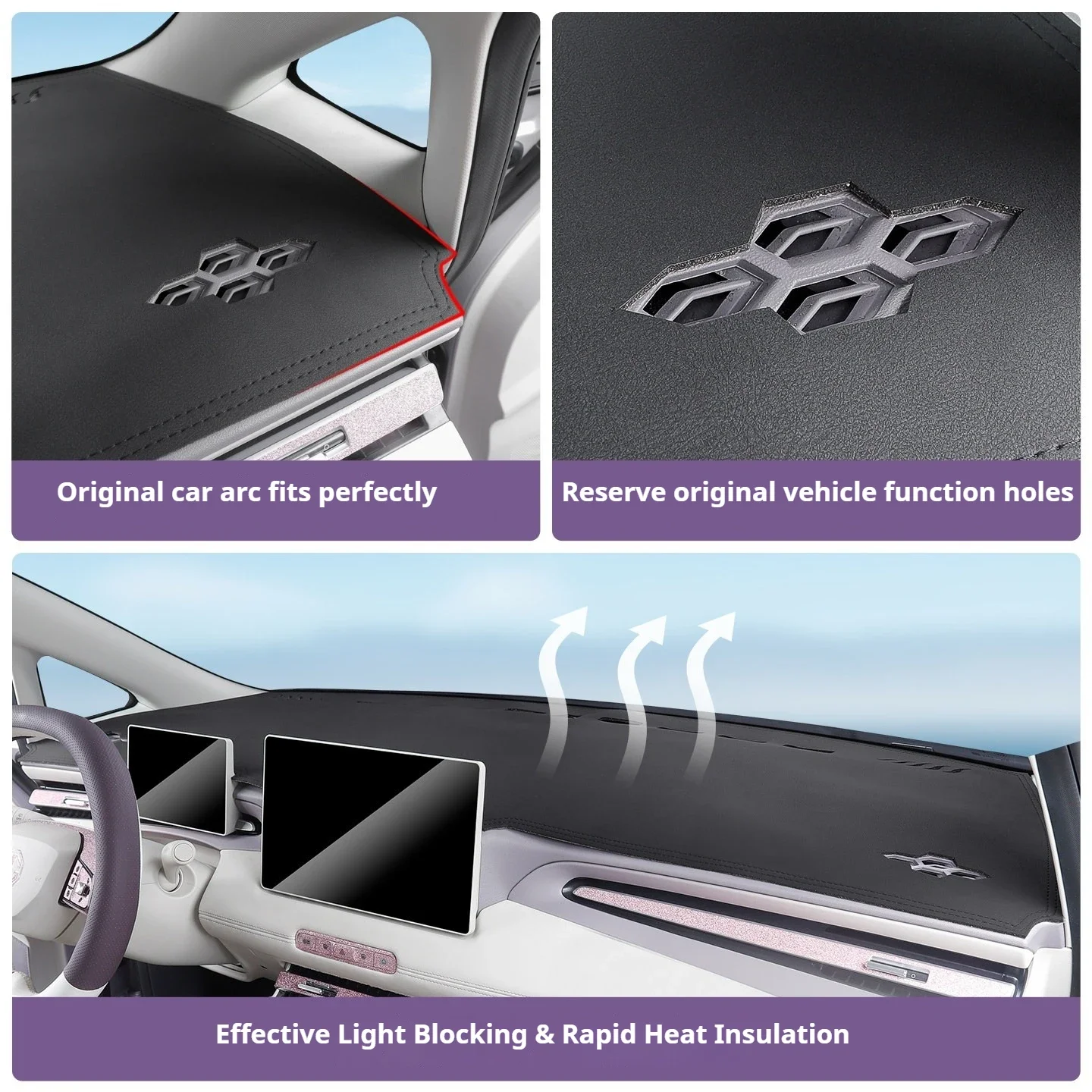 For MG4 EV 2025 2026 Dashboard Anti Slip Mat Sun Protection Anti Glare Center Console Cover Car Interior Accessories 3