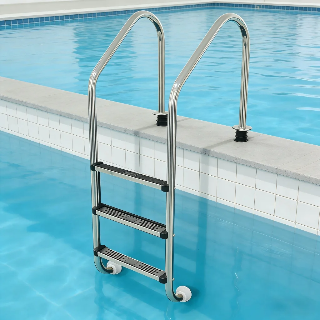 

New Style Swimming Stainless Steel Pool Ladder With Safety Slip-Resistant Pedals Strong Durable Pool Accessories for Sale