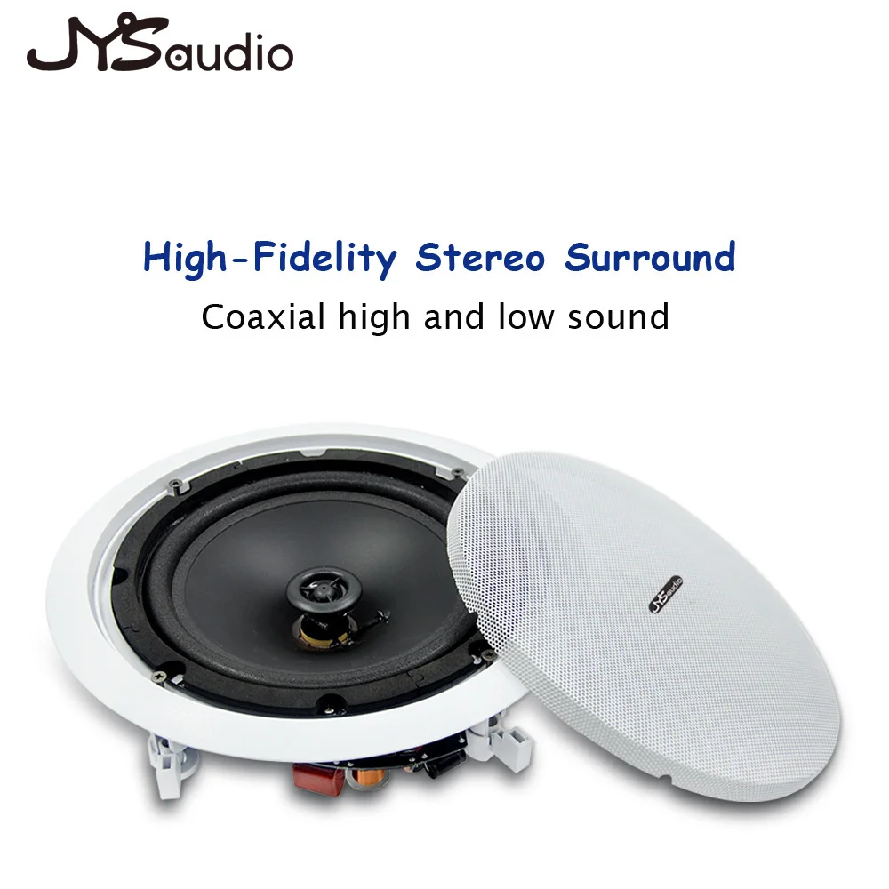 Powerful 40W Ceiling Speaker 8 inch HiFi Stereo Passive Loudspeaker Home Theater Background Sound System for Residential Hotel