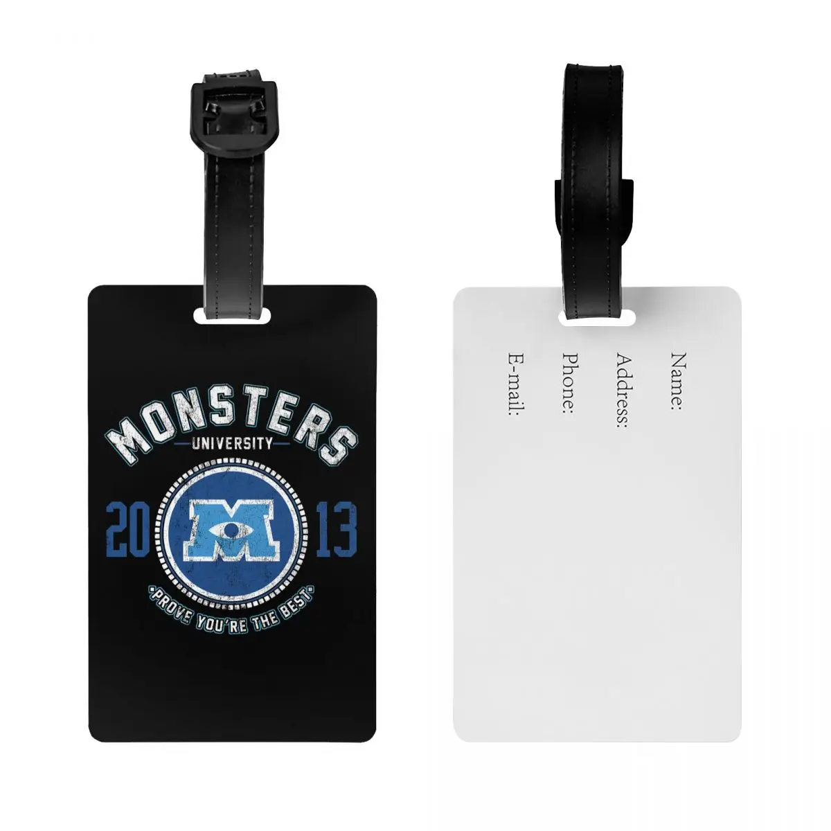 Monsters Inc University Logo Luggage Tag for Travel Suitcase Privacy Cover ID Label