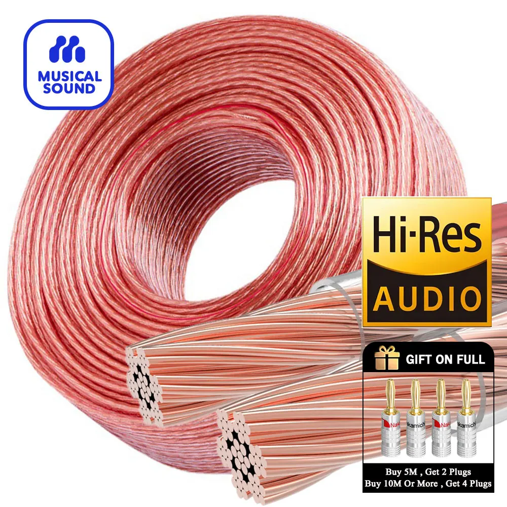 Musical Sound Audio Speaker Wire Cable Car Speaker Wire, Stereos, Home Theater Speakers, Surround Sound, Radio Cable Cord