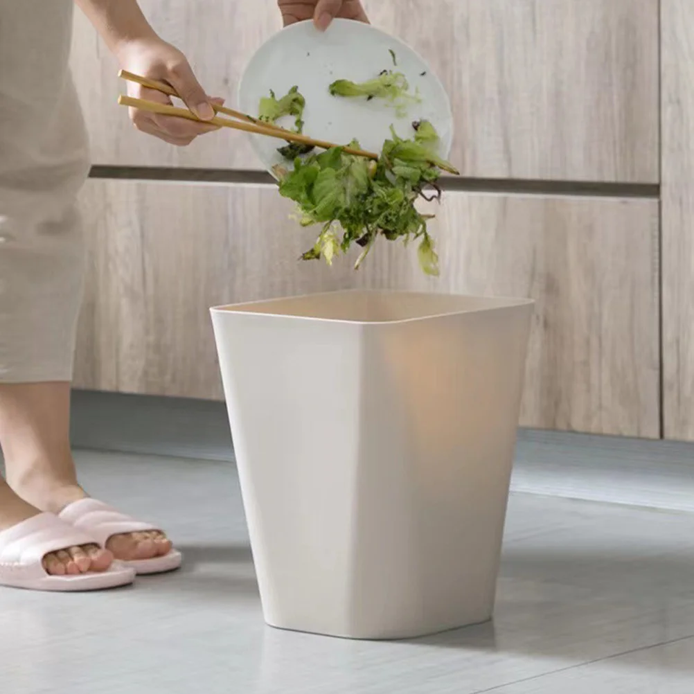 

2 Pcs Square Trash Can Garbage Bin Bathroom Cans for Large Container Outdoor Office