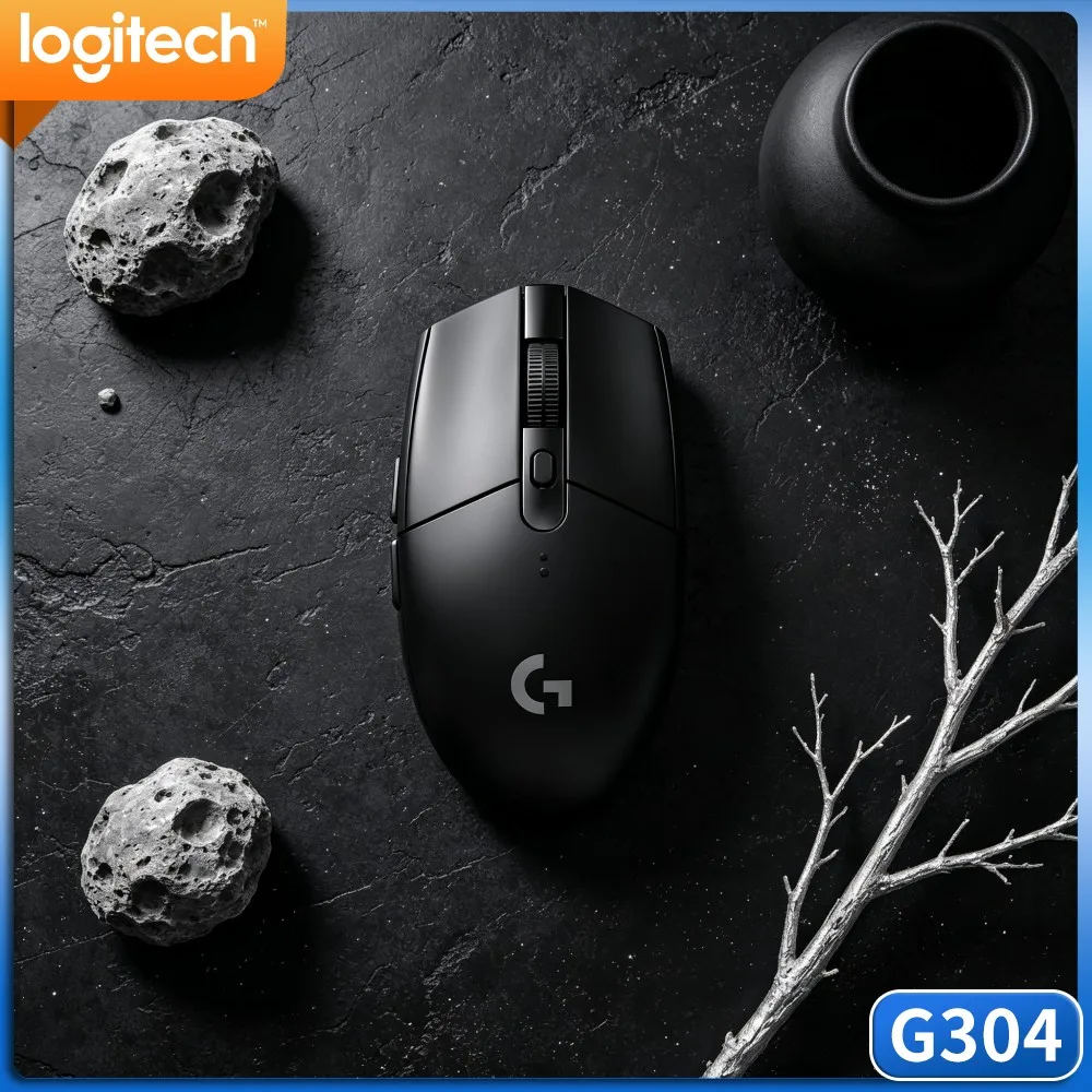 Logitech G304 LIGHTSPEED Wireless Gaming Mouse Energy‑Saving Receiver Storage For Casual Gamer Freelancer Travel Laptop