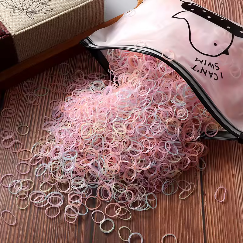 1000/2000pcs Girls Colorful Disposable Rubber Elastic Hair Band Ties Children Ponytail Holder Bands Kid Hair Accessories Leagues - Image 23