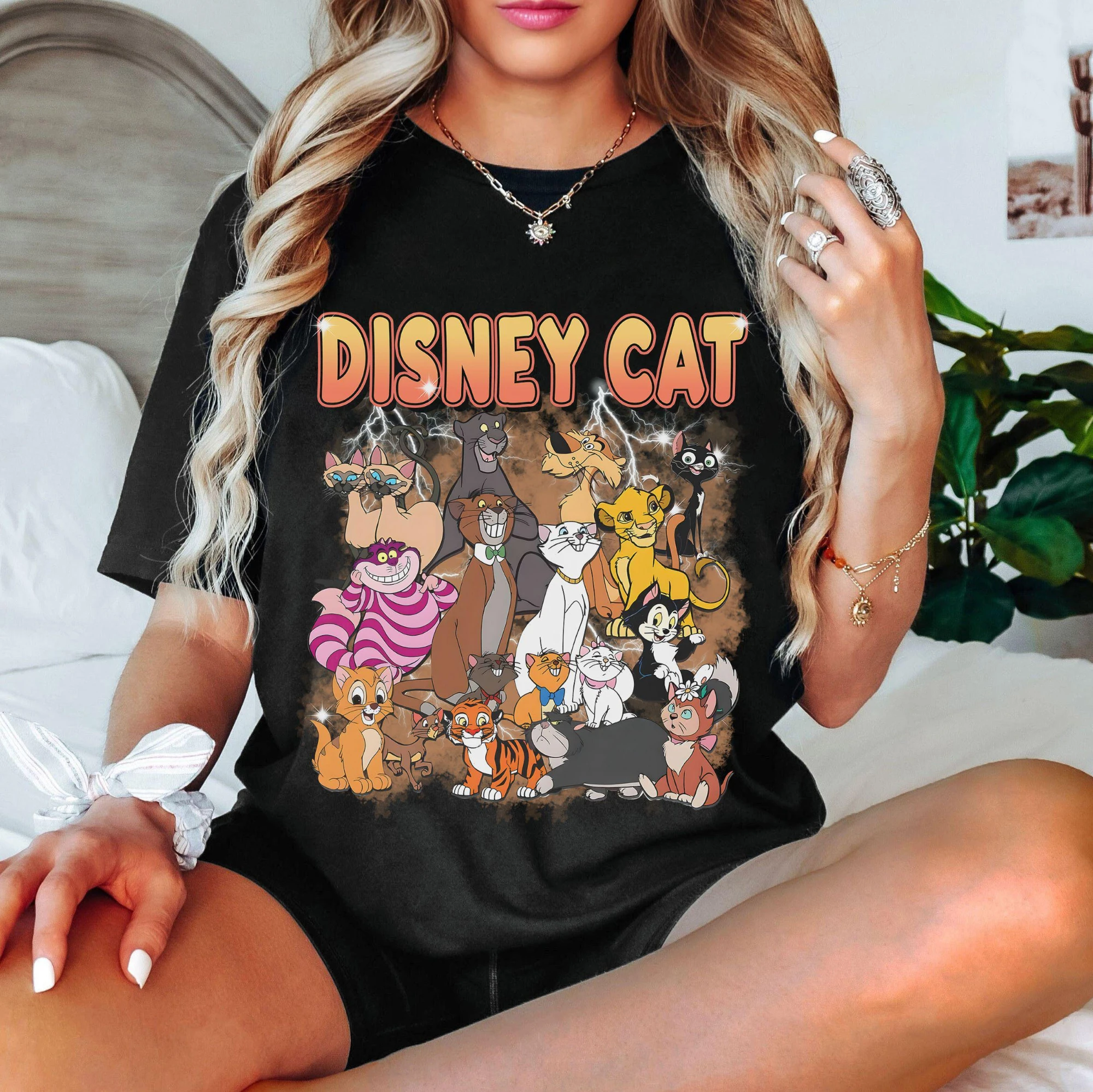 

Симпатичная рубашка с персонажами кошек Диснея | Футболка Disney Marie Toulouse Berlioz Cheshire Lucifer Tigger Life Is Better с кошками
