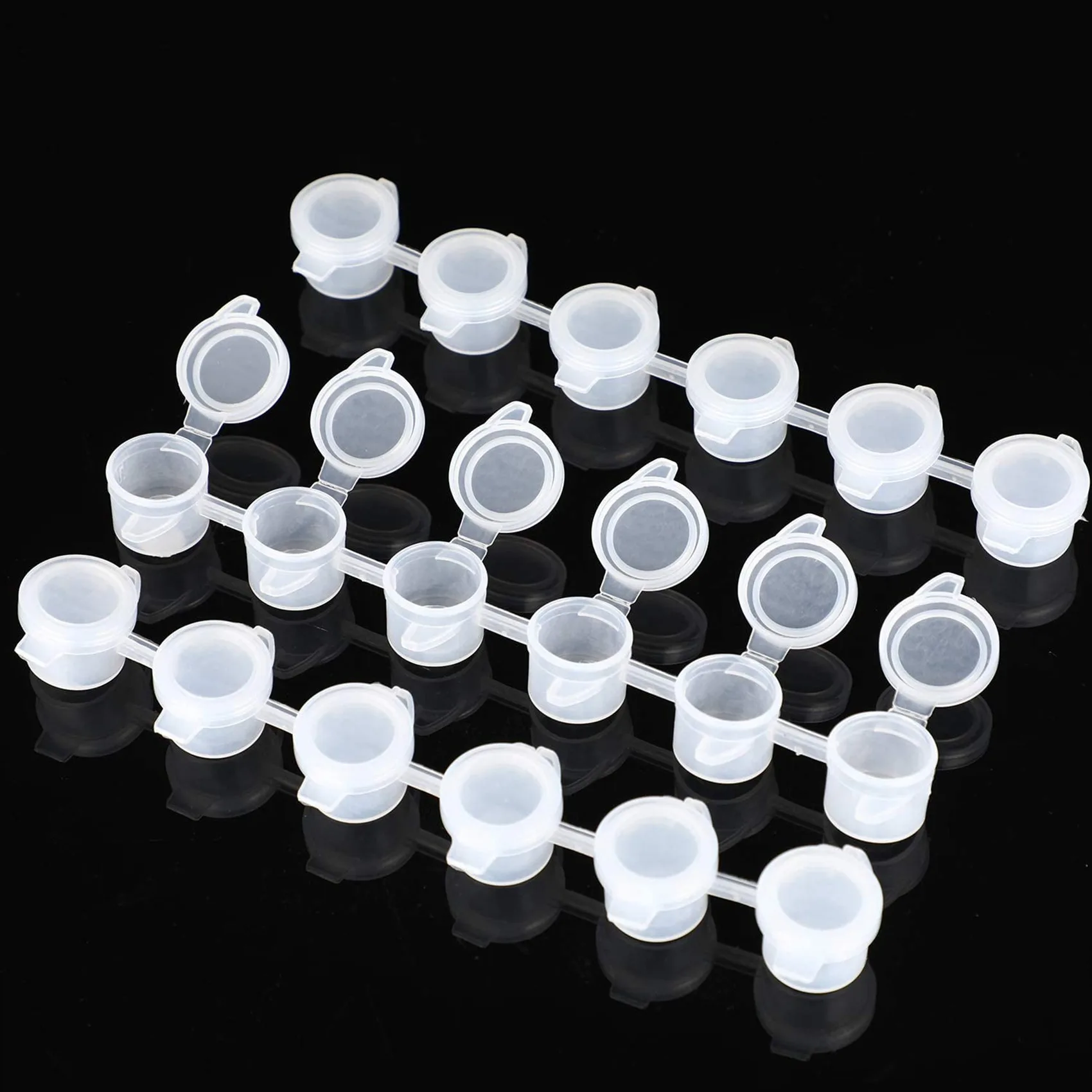 

OFSS-200 Pcs Flat Paint Brushes Small Brush Bulk With 30 Pcs Strips 180 Pots Paint Pots Strips 3 Ml Mini Paint Pot