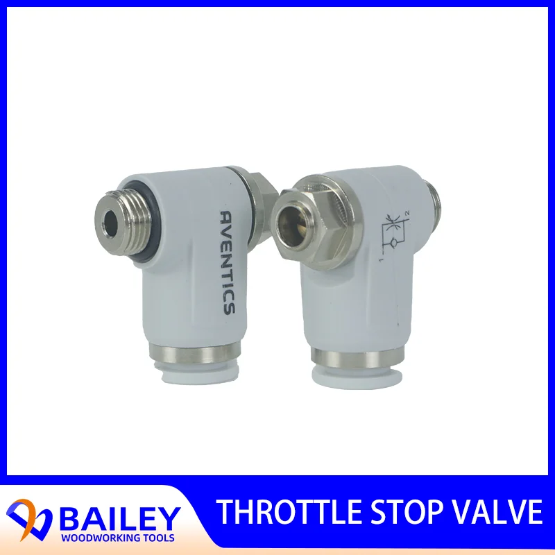 

BAILEY 5PCS 4-011-04-1617 Original Aventics Throttle Stop Valve Abluft G1/8 D=8 for Homag Brandt Edge Banding Machine