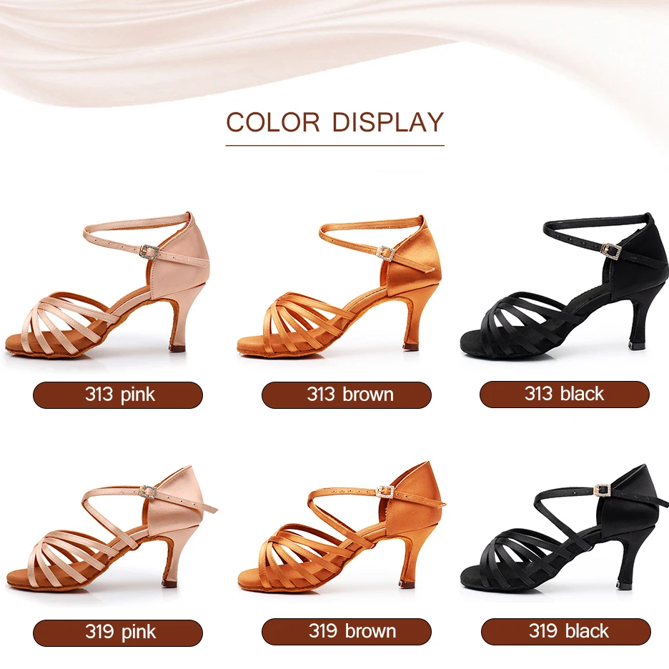 New women ballroom dance shoes latin tango jazz salsa practice dance shoes soft sandals 5.5/7.5cm sale