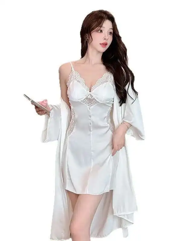 Sexy Spitze Aushöhlen Hause frauen Nachthemd Brust Pad V-ausschnitt Pure Desire Kleid Backless Tiefe V Hosenträger Ärmellose Casual 2OLK