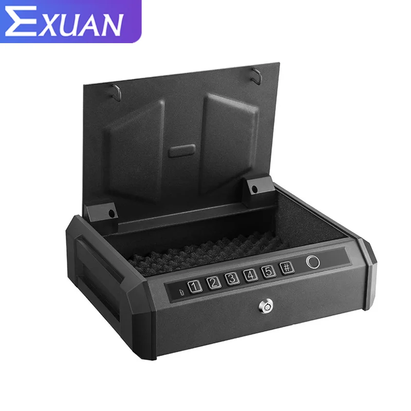 

Gun Safes Password Digial Pin Combination Cmall Mini Firearm Weapon Cash Money Car Semi Pistol Handgu Safe Vault Box Case