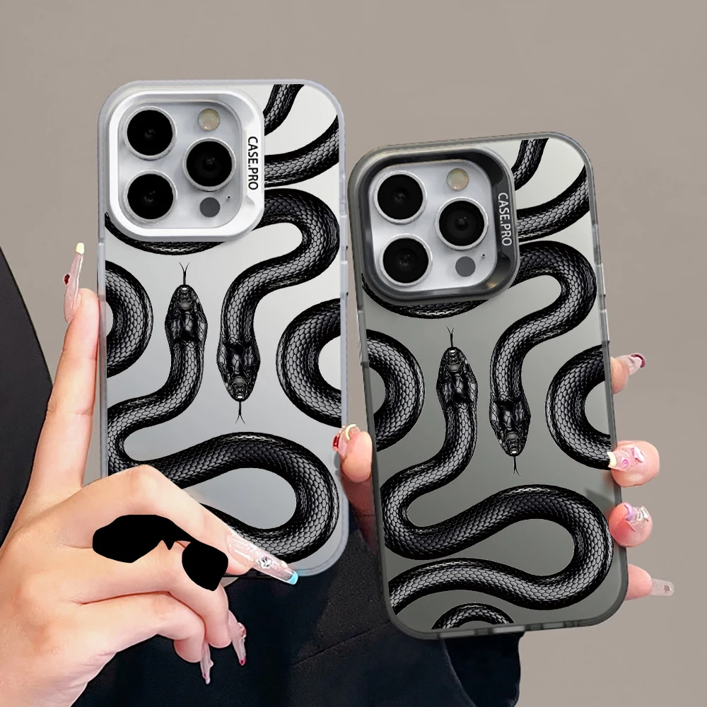 Dark Aesthetic Coiled Snake Minimal Case For Samsung Galaxy S26 S25 S24 S23 Ultra S22 Plus S21 FE A56 A55 A54 A53 A36 A34 A33 - view 6