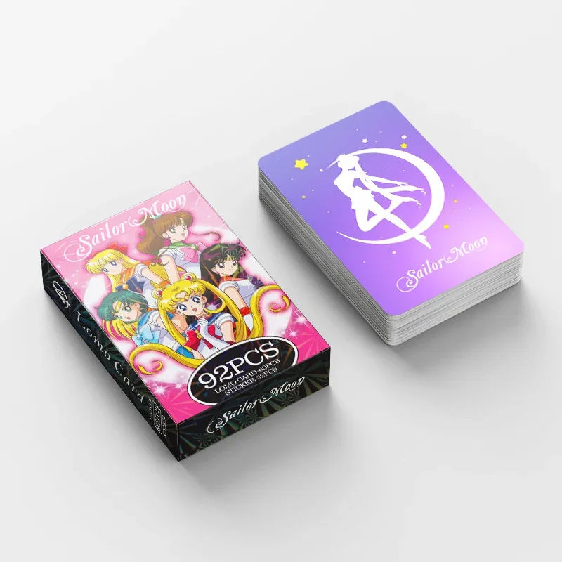 92pcs Sailor Moon New Lomo Cards Photocard Double Sided Tsukino Usagi Stickers Print Album Photo Card Collection Postcard Gift view 5