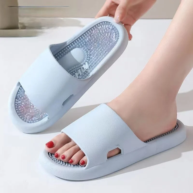 2023 New Women\'s Summer Massage Slippers Soft Sole Non Slip Outdoor Beach Slippers Anti Odor Home Slippers Bathroom Slippers