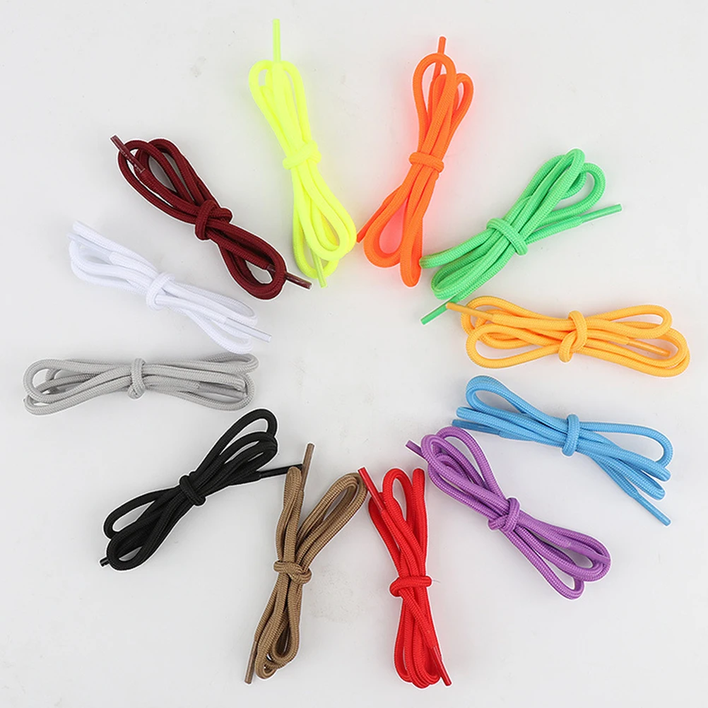 20Pcs 120cm Round Braided Shoelaces for Sneakers Sports Running Shoes Durable Multicolor Fashion Laces Round Shoelace