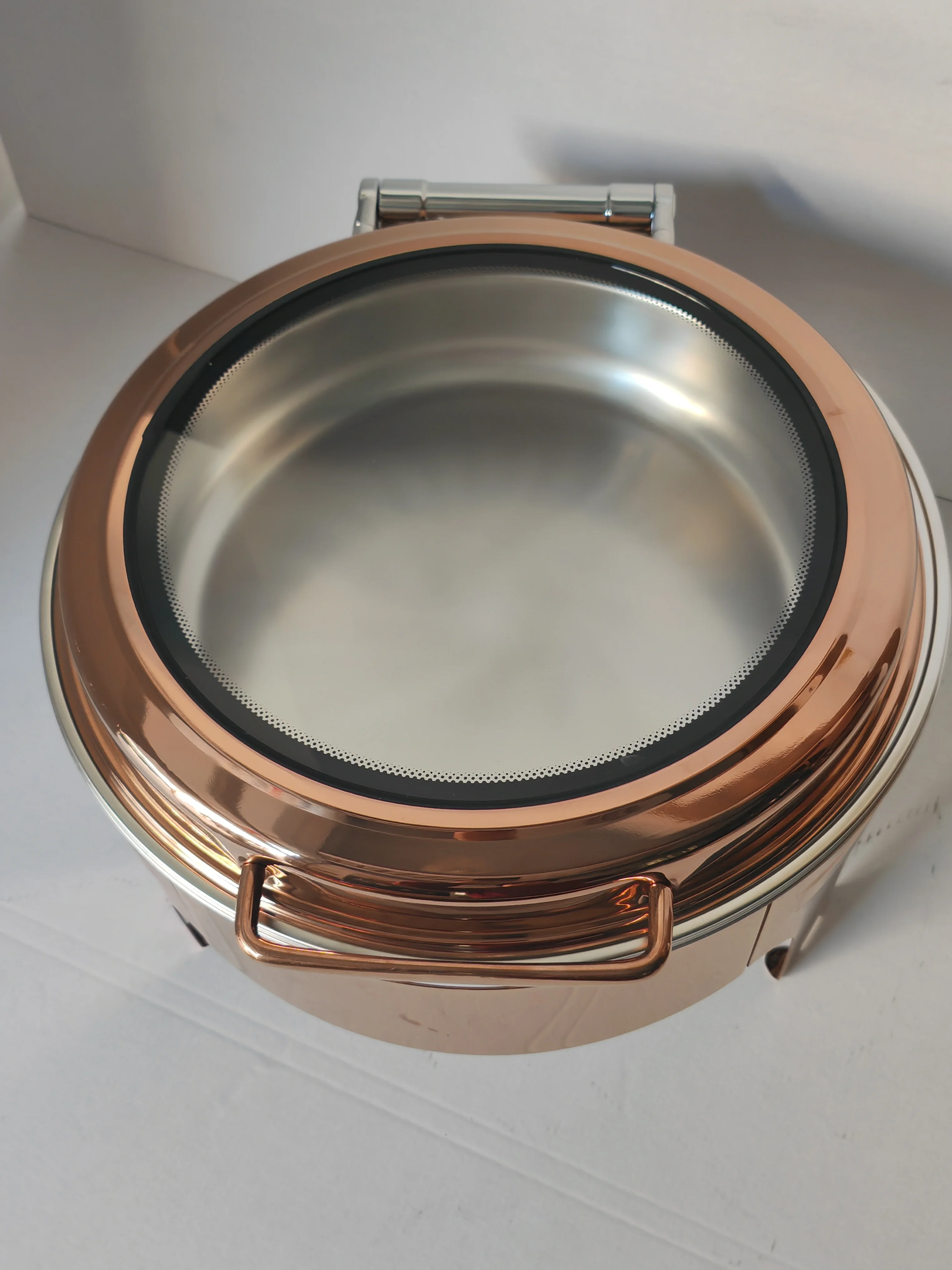 Stainless Steel Buffet Hot Pot 6L Rose Gold Modern Fast Food Heater Commercial Hotel
