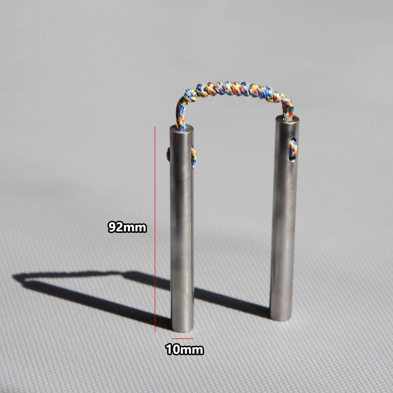 1 pz lega di titanio Mini Nunchucks strumento manuale giocattolo EDC tasca lavorata a mano Begleri abilità giocattolo esercizio dito