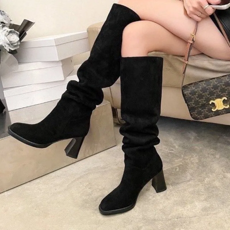 

New Women's Boots Autumn Winter Footwear Boots Women Pointe Shoes Luxury Designer Sexy Thigh High Heels High Sexy Large Size