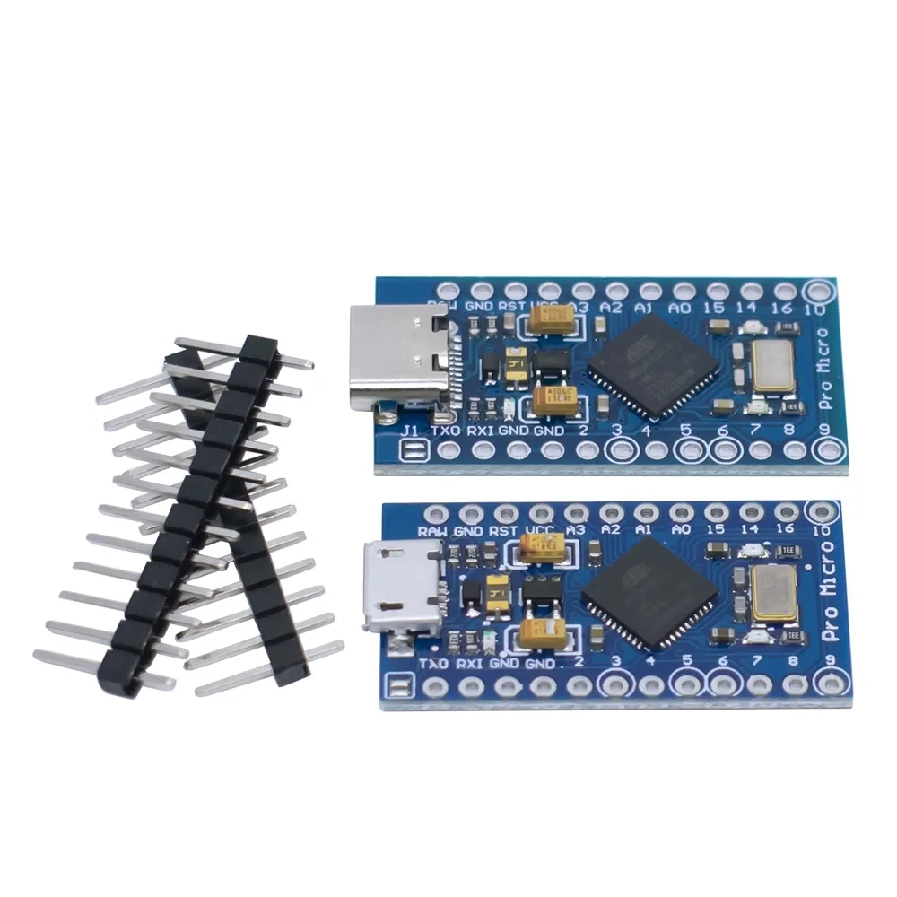 Pro Micro ATmega32U4 5V 16MHz Original Chip Replace ATmega328 For Arduino Pro Mini With 2 Row Pin Header For Leonardo UNO R3