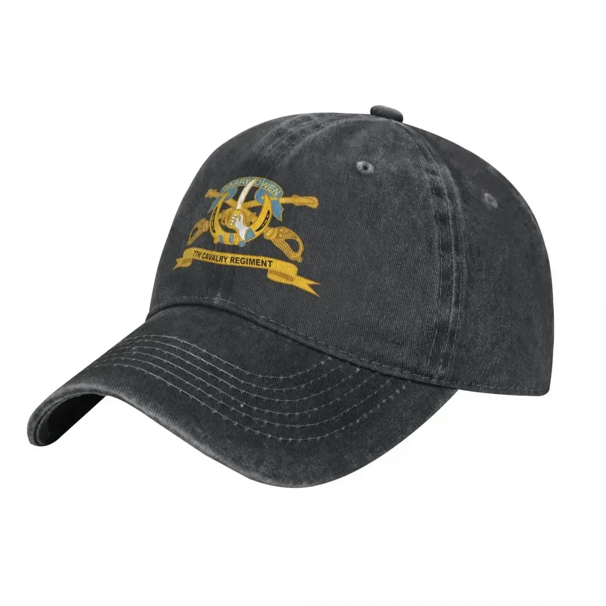 Army- 7th Cavalry Regiment w Br - Ribbon Cap Cowboy Hat designer hat hat man cap cap for women Men's