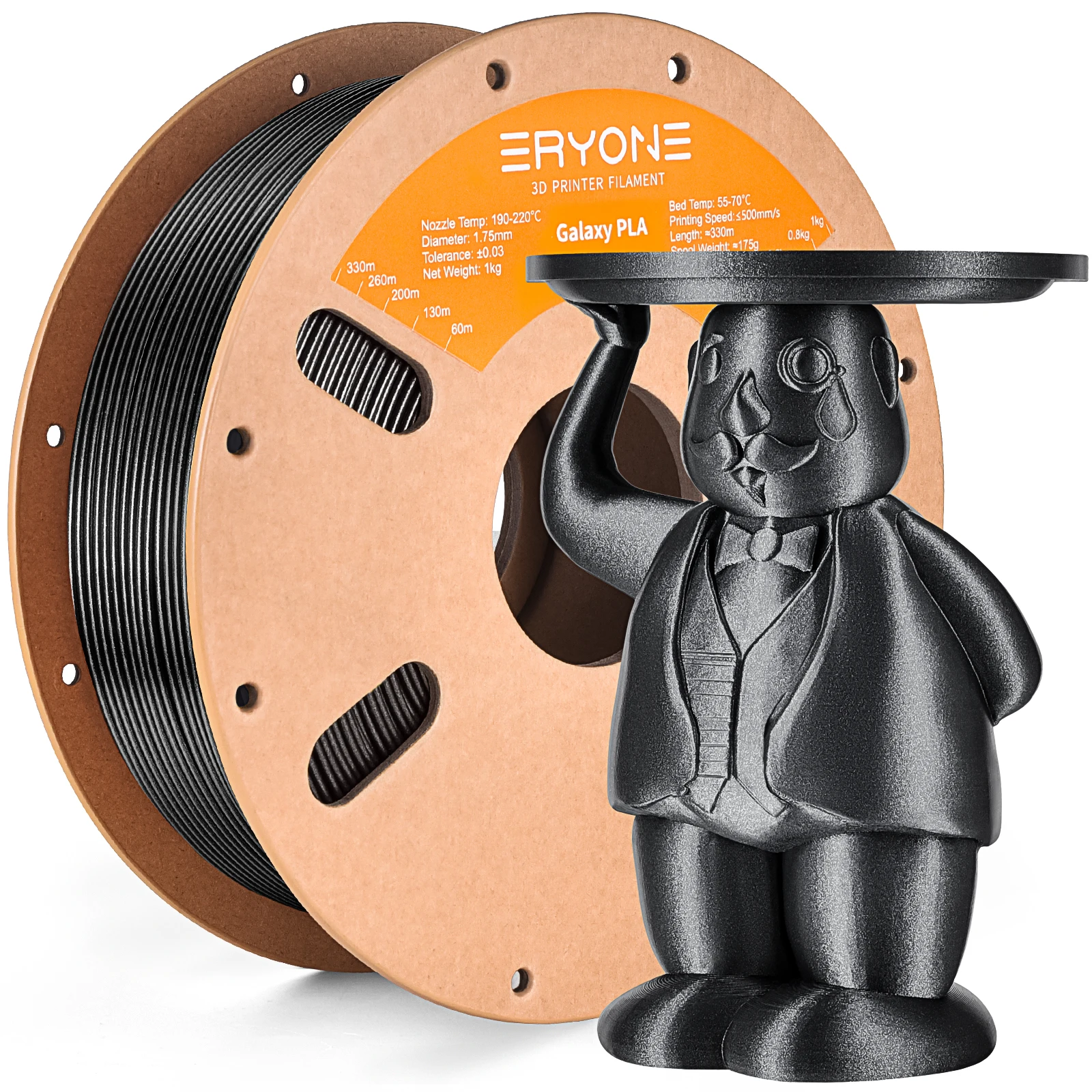 Filament PLA Galaxy ERYONE 5KG pour imprimante 3D, PLA pailleté, 1,75 mm +/-0,03 mm, filament de Noël