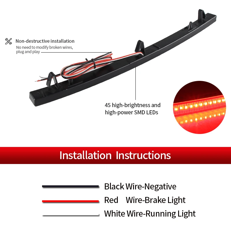 

2PCS LED Rear Bumper Reflector Light for Chevrolet Corvette C7 2014-2019 Smoke Lens Brake Stop Tail Light Lamp Assembly 84031888