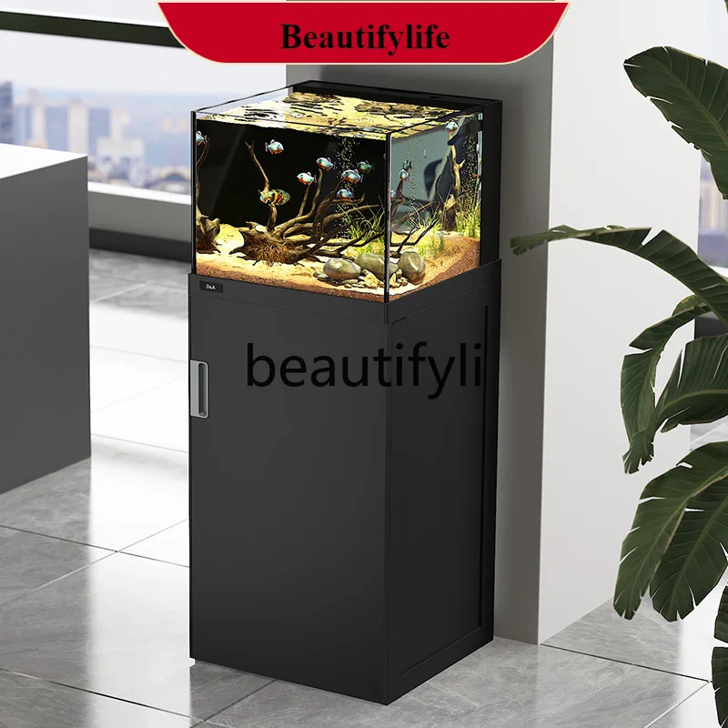 

2024 new living room ultra-white landscaping bottom filter fish tank A