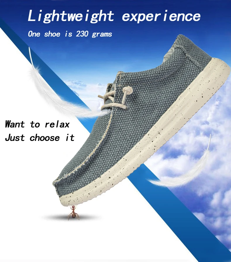 Leichte, bequeme, lässige Slip-On-Loafer aus Canvas für Herren mit weicher Sohle – ideal zum Gehen und Reisen – Detail 3