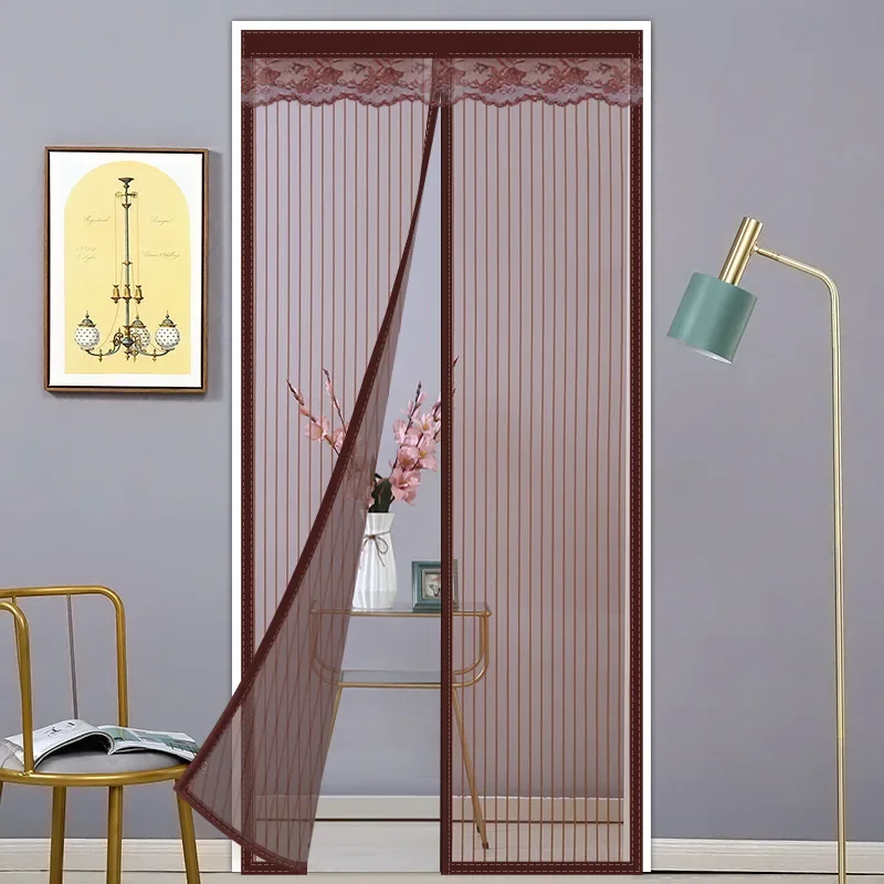 Door Curtain Summer Anti-mosquito Household Magnetic Screen Door Screen Magnet Pair Suction Partition Curtain Free Punch