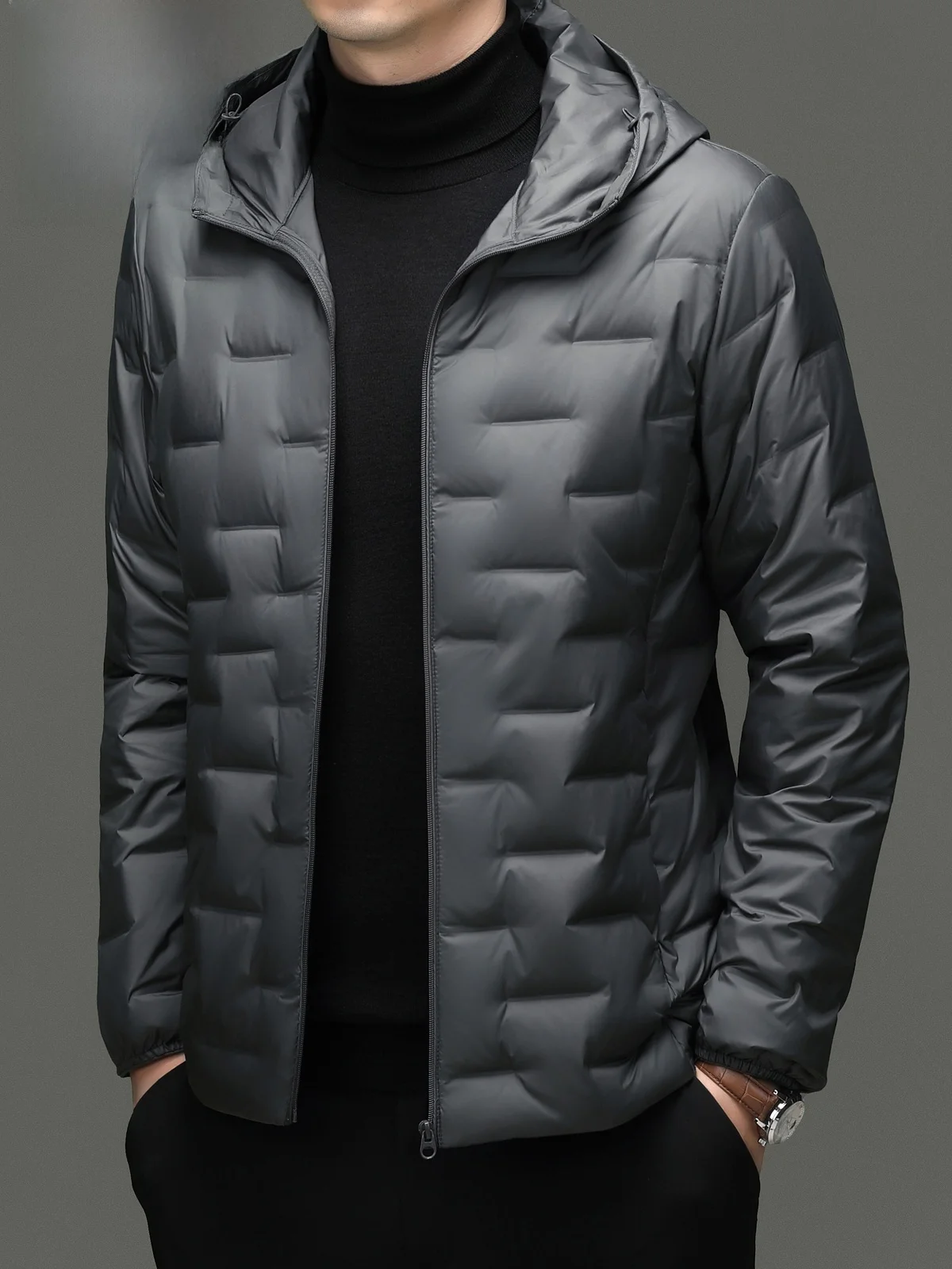 بيير كاردان الرجال خفيفة الوزن مقنعين أسفل Jaet 2025 شتاء جديد Sle الدفء Faion ملابس خارجية عادية فضفاضة تناسب #5