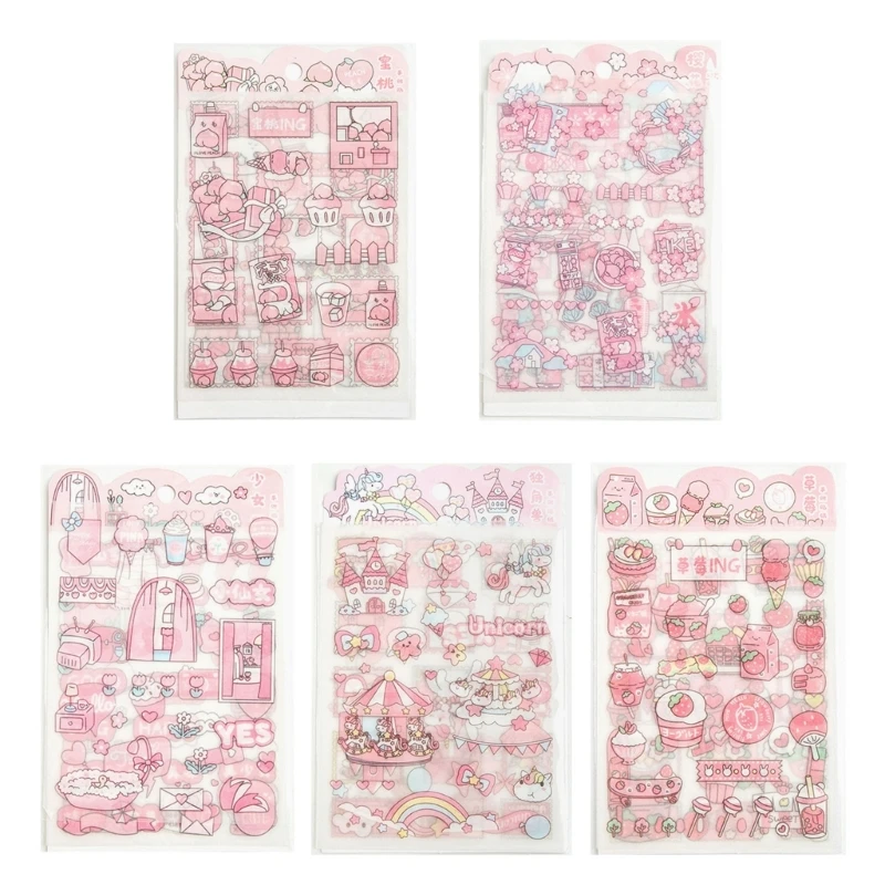 Matte Finish Decorative Sticker Removable Adhesive PET Sticker For Scrapbooking 