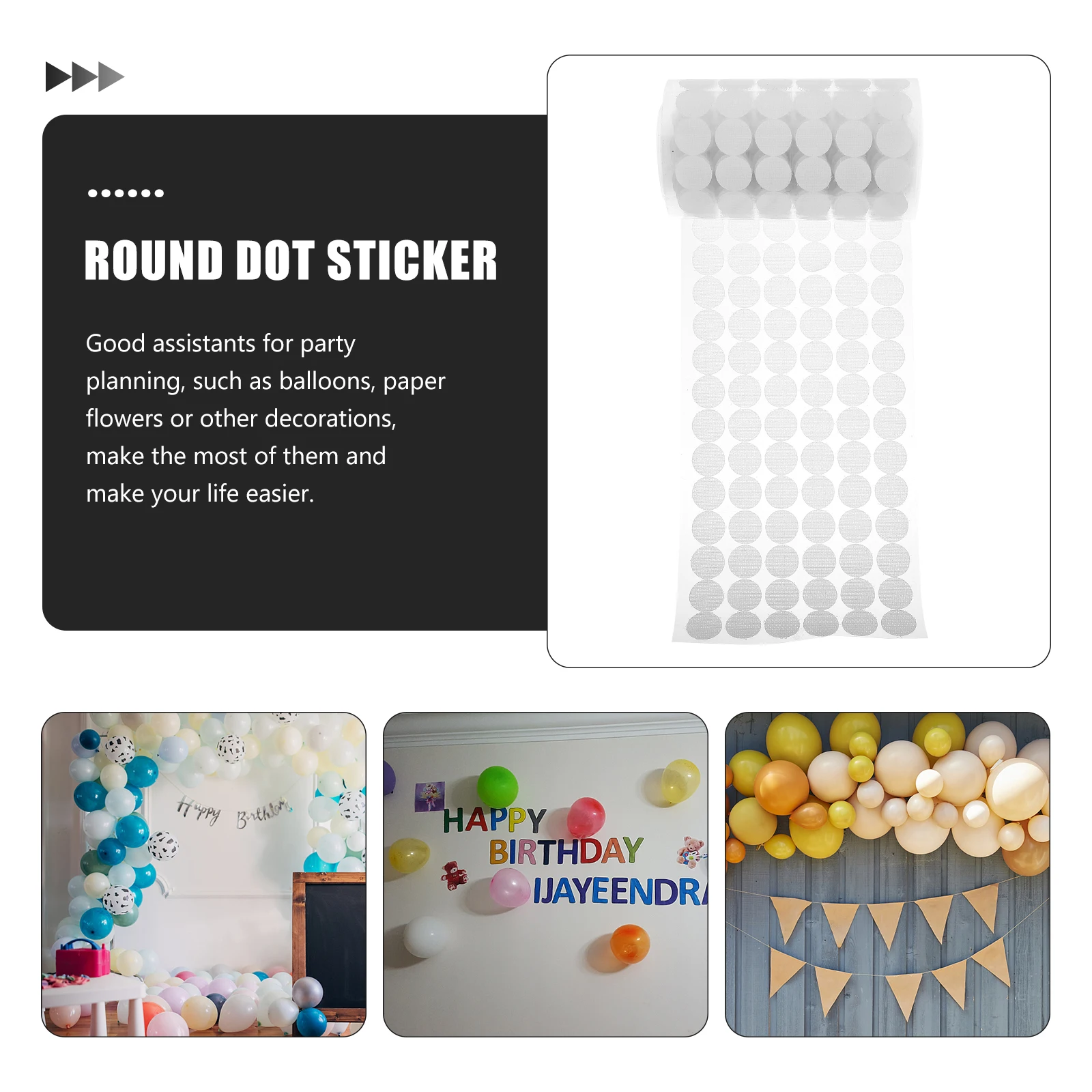 

528 Pairs Self-adhesive Craft Sticker Round Dot Stickers White Dots Removable Water Proof