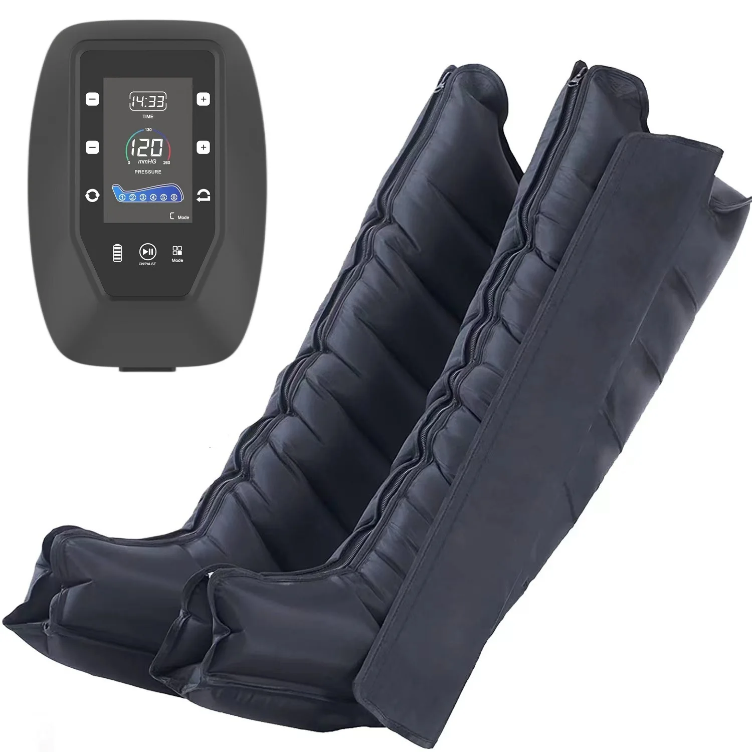 Circulation Therapy System Sports Recovery Massage Machine Leg Massager Air Compression Boots6 Chamber 5200mah